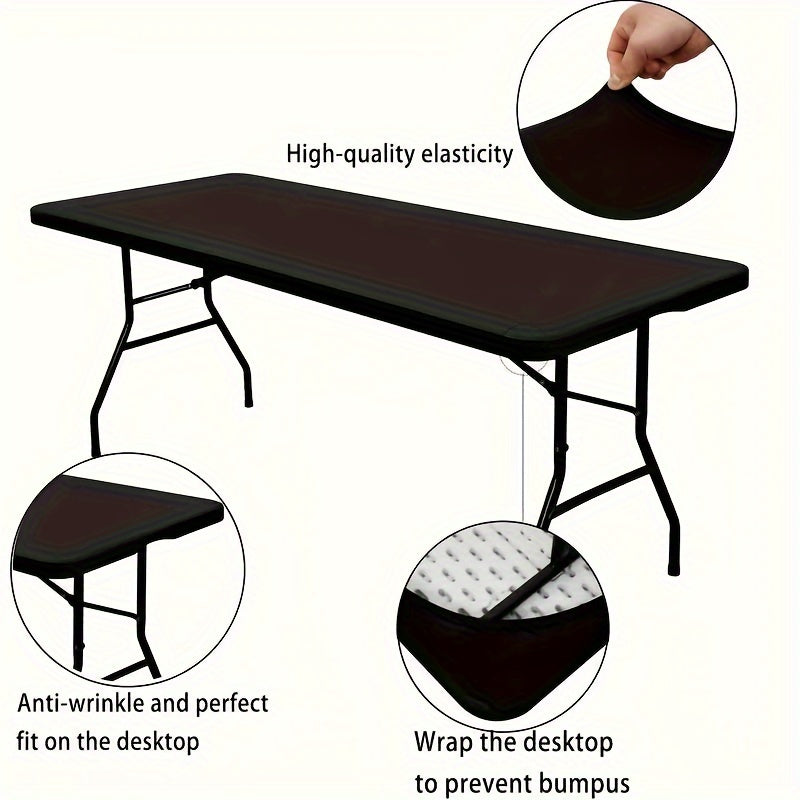 BRISCOES HOMEWARE Stretch-Fit Stol qoplamasi: Yuvilishi mumkin, 182.88 sm o'zgaruvchan stol uchun elastik qoplama, pikniklar va ichki/tashqi foydalanish uchun ideal.