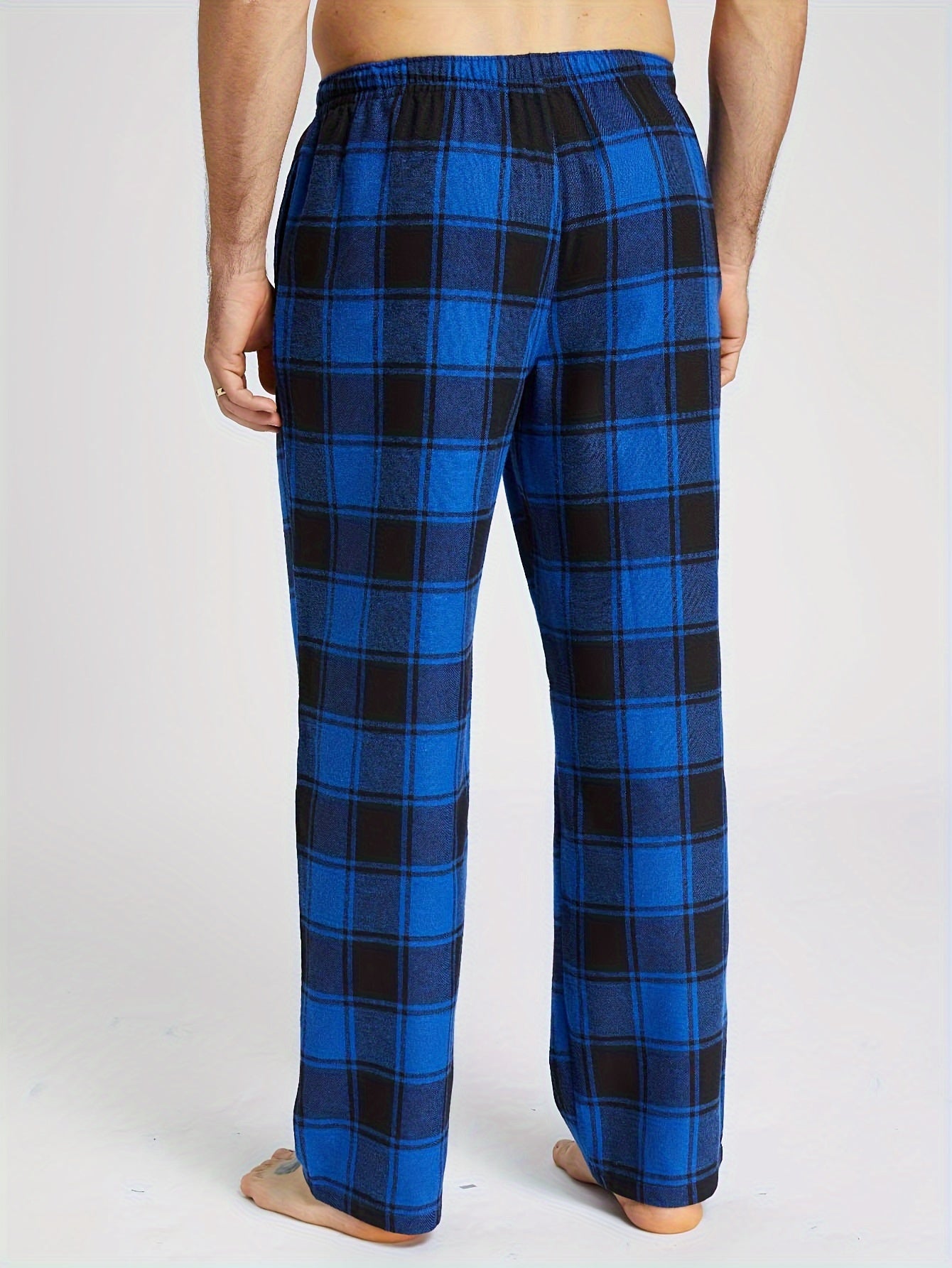 3 Large Men's Flannel Plaid Sleep Pants with Pockets, Flap, Drawstring, PLUS SIZE