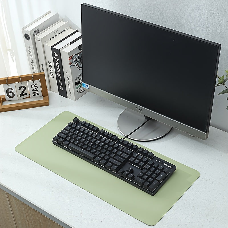 1 Non-slip PVC Faux Leather Desk Mat, Waterproof and Stain Resistant, Easy to Clean, Available in Multiple Colors for Office or Study Table.