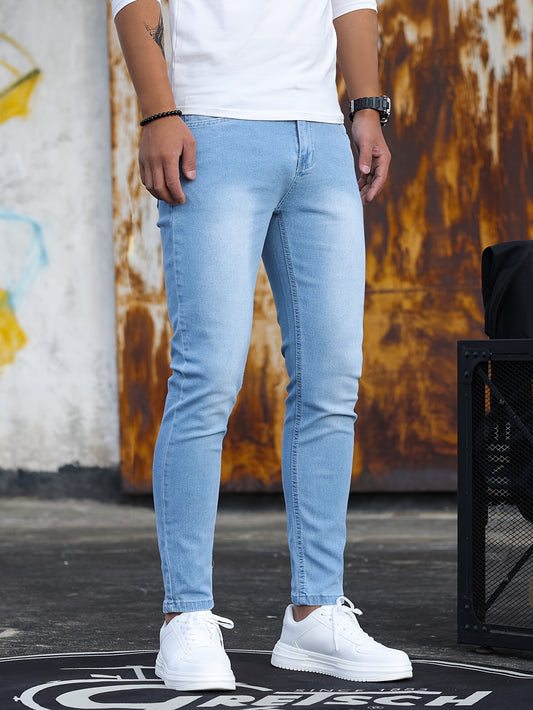 Stretch denim pants for men, ideal for all seasons.