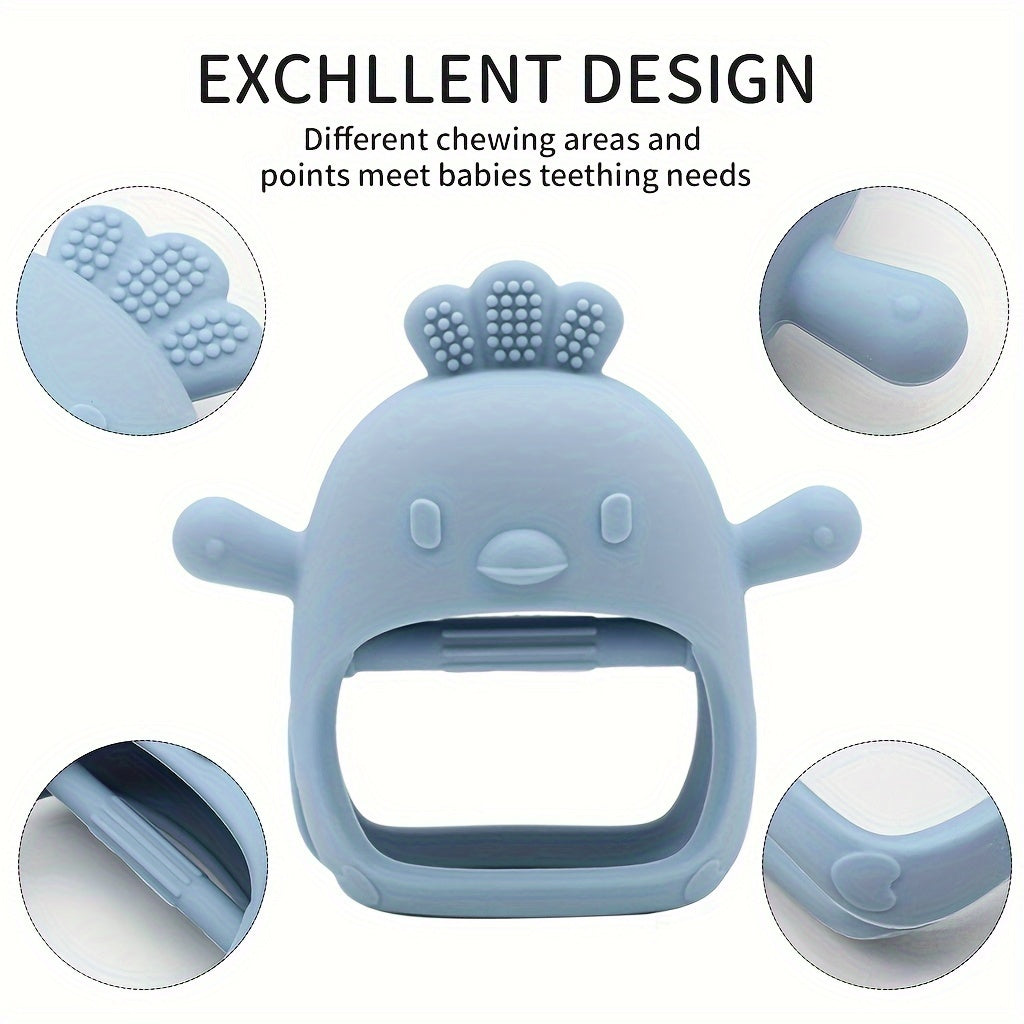 Silicone Teething Toys for Babies Over 3 Months, Ideal for Chewing and Sucking, BPA-Free Anti-Drop Mittens for Soothing Gums.