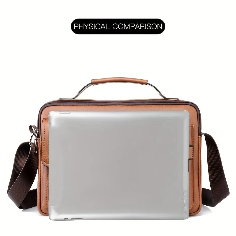 Weixier Men's Business Crossbody Bag made of PU material, suitable as a gift for Father or Anniversary.