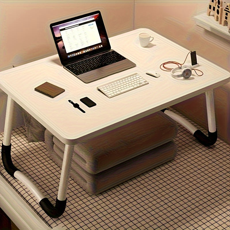 Versatile Folding Laptop Table with Adjustable Height Legs, Portable Bed Tray, Standing Desk for Sofa or Floor, Durable Materials, No electricity Required, Multi-Use Desk 60x40x28cm