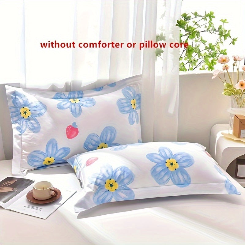 2 Pack of Washable Fabric Pillowcases Made with Skin-friendly Material