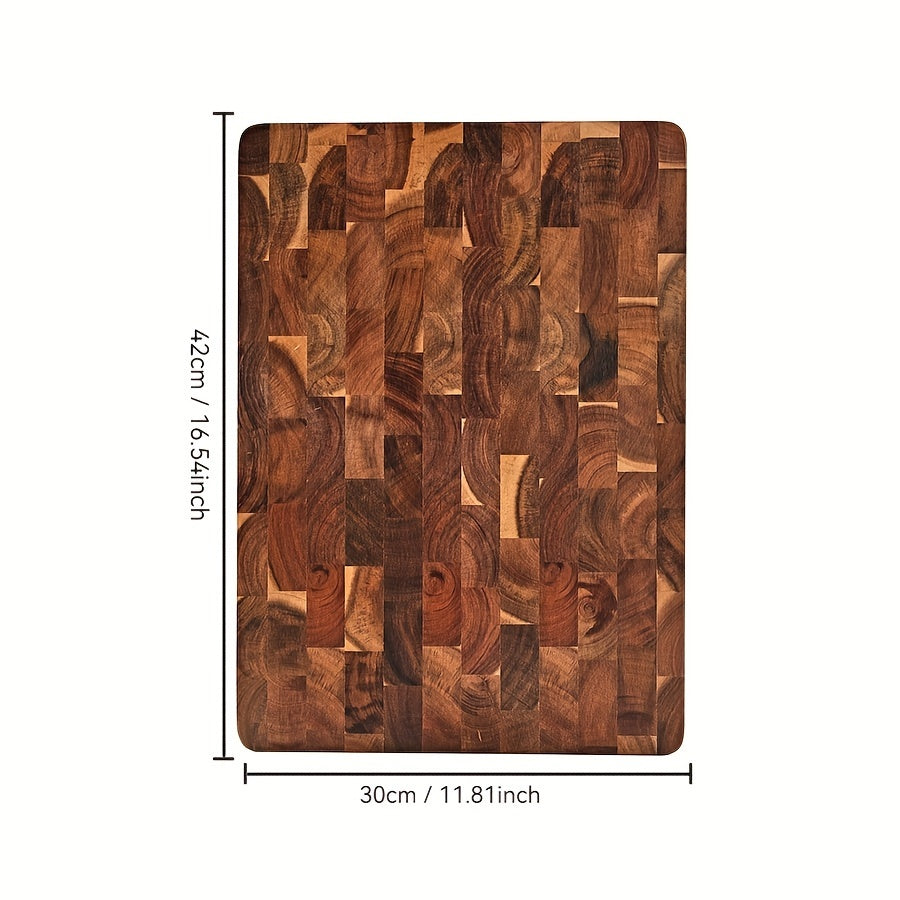 1 piece Acacia wooden cutting board - Perfect for chopping, slicing, and serving meats, cheeses, bread, vegetables, and fruits. Ideal for use in the home, dormitory, or kitchen. Makes a great gift for family members.