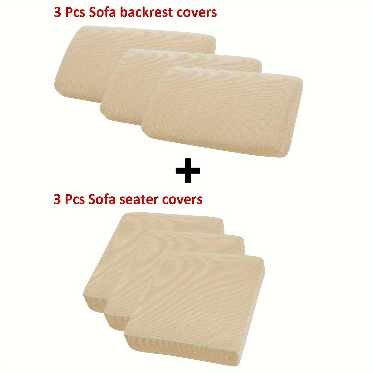 Waterproof corn grain material sofa cushion covers, set of 2 or 6 pieces, protect furniture and enhance home decor.