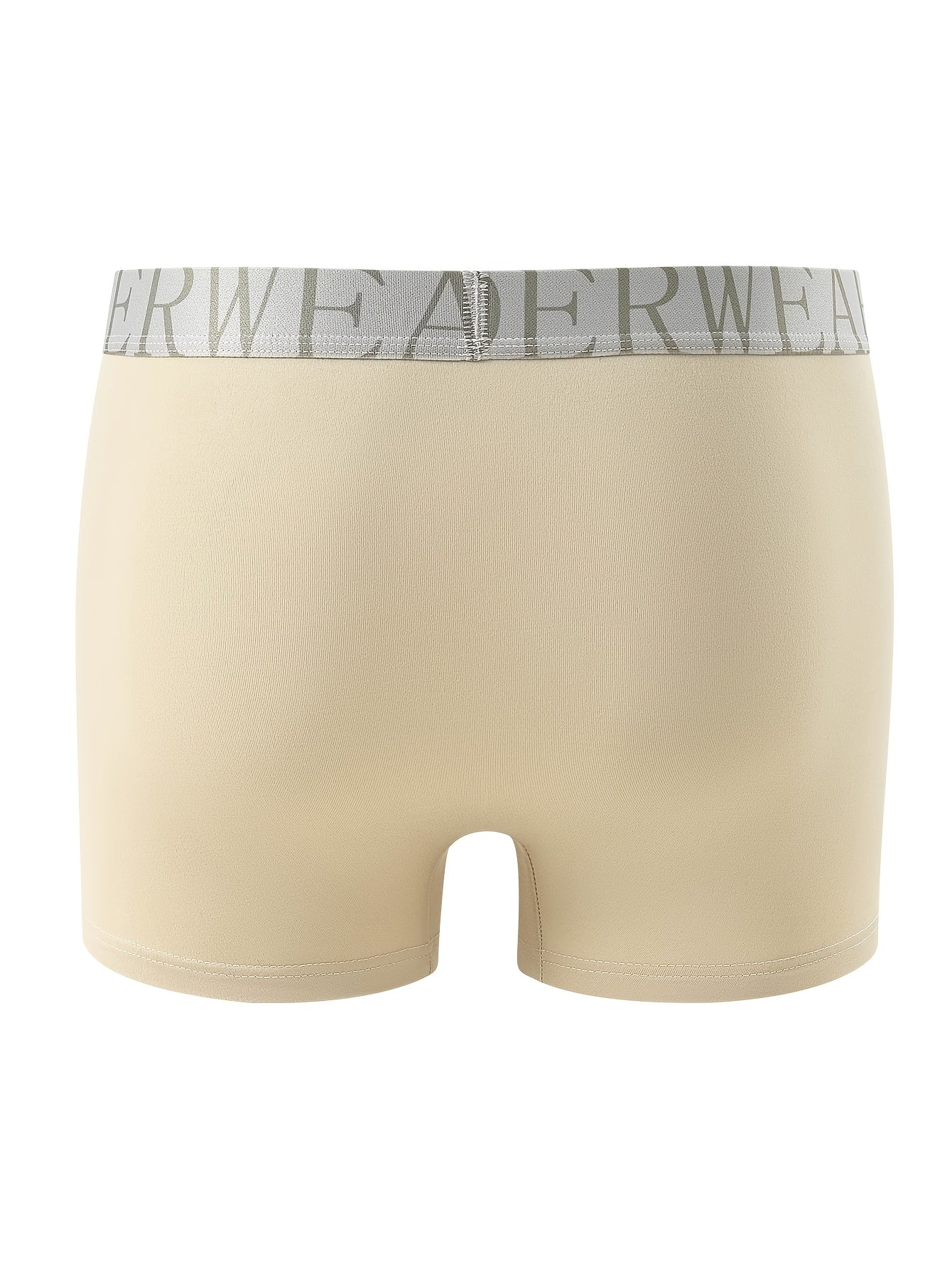 Men's fashion boxer briefs in polyester & spandex blend with embroidered waistband. Medium stretch and breathable knit, ideal for daily wear. Stylish and knit texture.