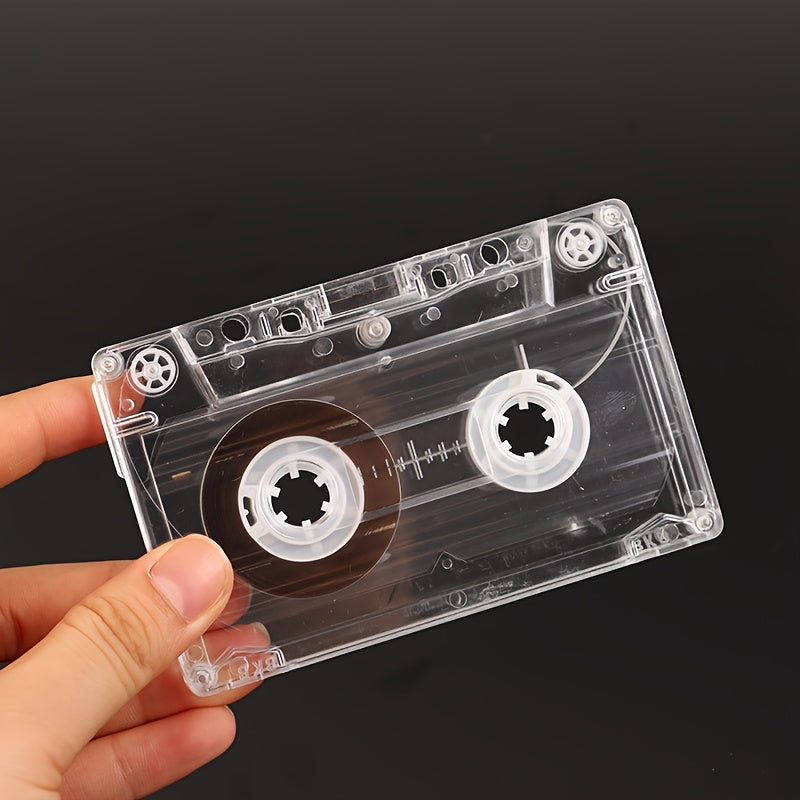 Retro Cassette Tape Player Set With 30-Minute Blank Magnetic Audio Tape - Plastic Material - No Assembly Needed - Non-Electric, Battery-Free - Ideal for Music Composition and Nostalgic Audio Gear - Durable Plastic Construction