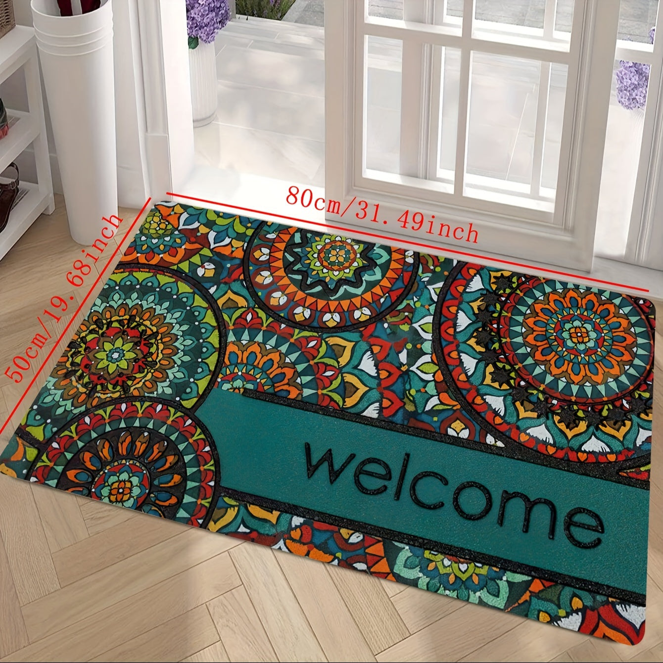 Bohemian Stylish Doormat - Add a touch of retro charm to your home decor with this machine washable rug. Perfect for the bedroom, living room, reading room, or as bedside accessories.