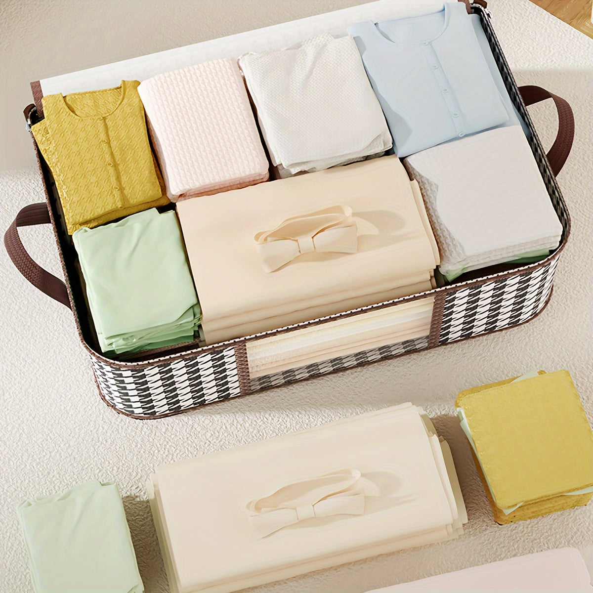 [Best-seller] Transparent Window Clothes and Quilt Storage Bag - Available in 1pc, 2pcs, or 3pcs. Ideal for organizing your bedroom wardrobe. Dustproof, breathable, and moisture-proof.