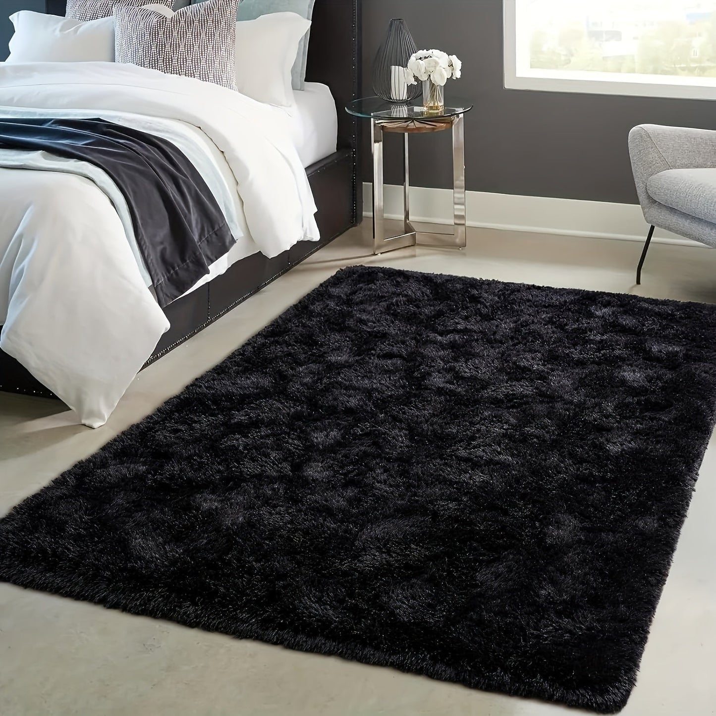 The Soft and Cozy Shaggy Carpet is ideal for the living room, bedroom, and hallway. It comes in a variety of colors and is simple to maintain with dry cleaning. With its rectangular shape, it can be used in multiple areas of the home. Constructed from