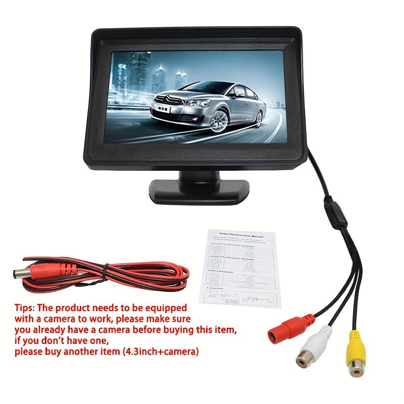 Kit includes 4.3-inch rearview camera and monitor with night vision for sedans.