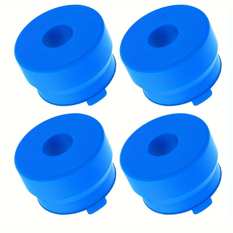 Food-grade silicone caps for various sized water jugs with wide mouths, anti-slip slot, thick plugs, and pull-tabs.