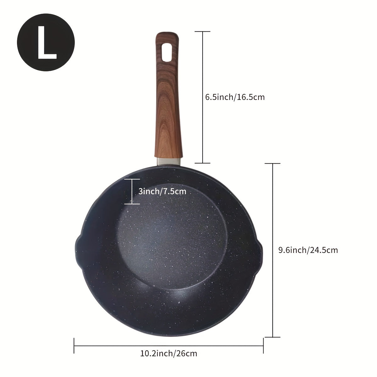 Durable Black Mica Coated Cast Iron Pot - Japanese-Style Multipurpose Pan for Ramen, Korean Cuisine, Cooking & Dining - Non-Stick and Sturdy 19.56/25.91 cm Iron Material