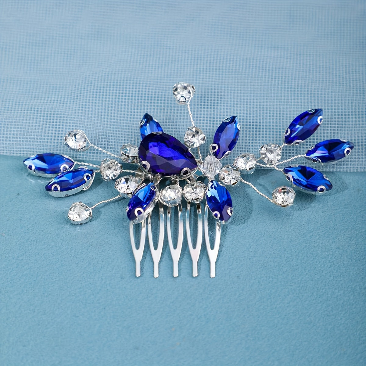 Handmade Rhinestone Bridal Hair Comb, Wedding Hair Accessory for Updo Hairstyles and Decorations