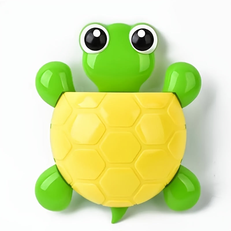 Turtle design suction cup toothbrush holder, great for Halloween and Christmas decorations.