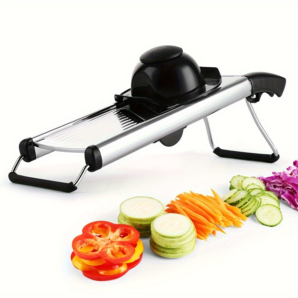 Stainless Steel Vegetable Chopper & Slicer - Manual Kitchen Tool for Precision Cutting of Fruits and Vegetables