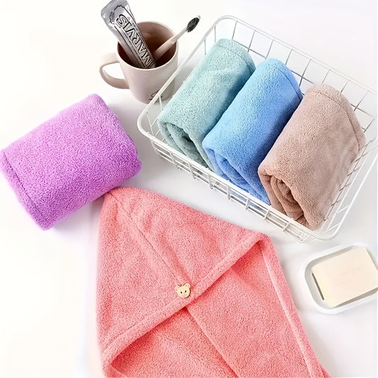 Super absorbent microfiber hair towel wrap made of 100% polyester knit fabric, quick dry, elastic for all hair types, contemporary oblong shape, hand wash only - perfect for daily use.