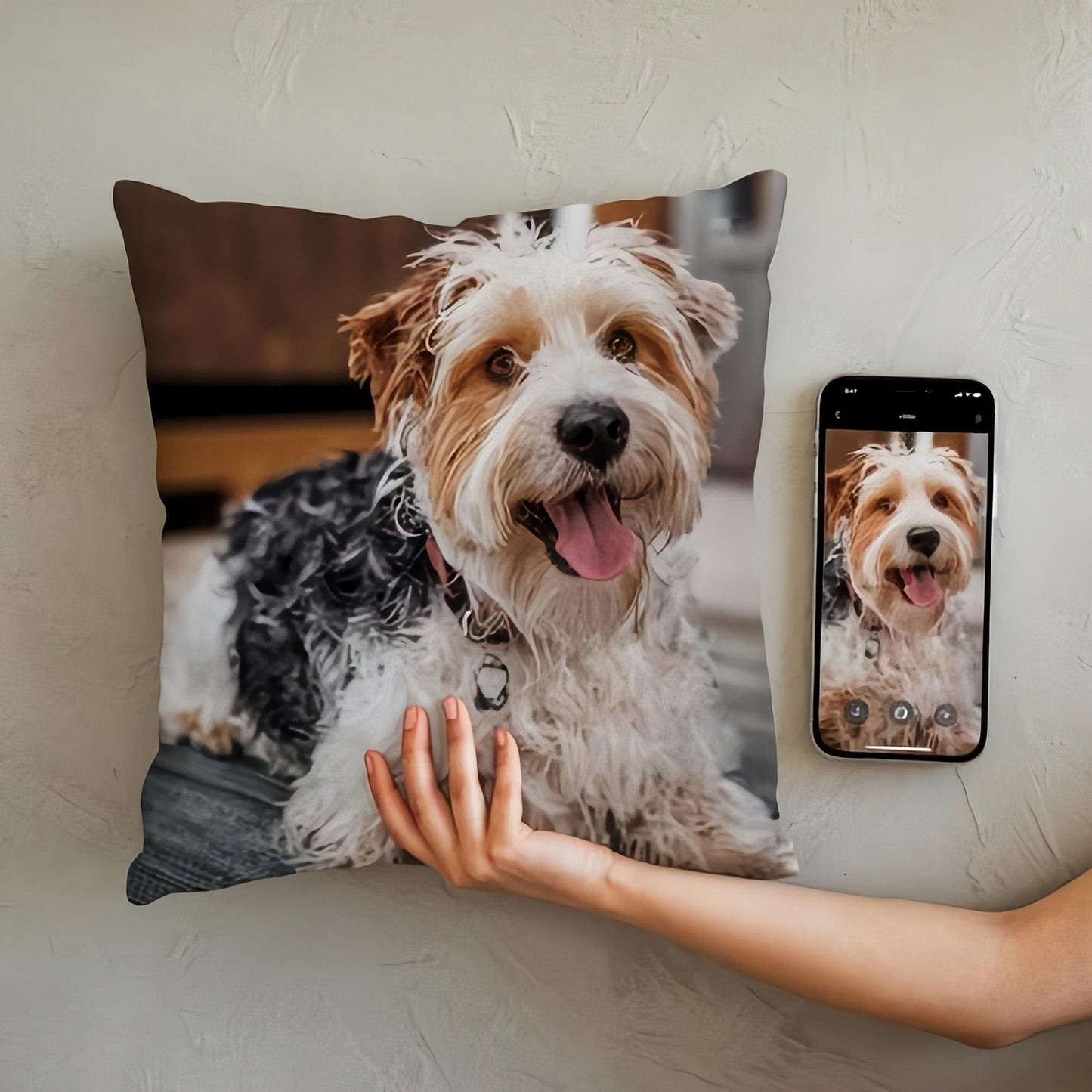 Soft Short Plush Custom Pet Photo Pillowcase, Single-Sided Print - 45.72x45.72 cm - Perfect for Home & Sofa Decor - Cushion Not Included - Great Valentine's Day Gift Idea