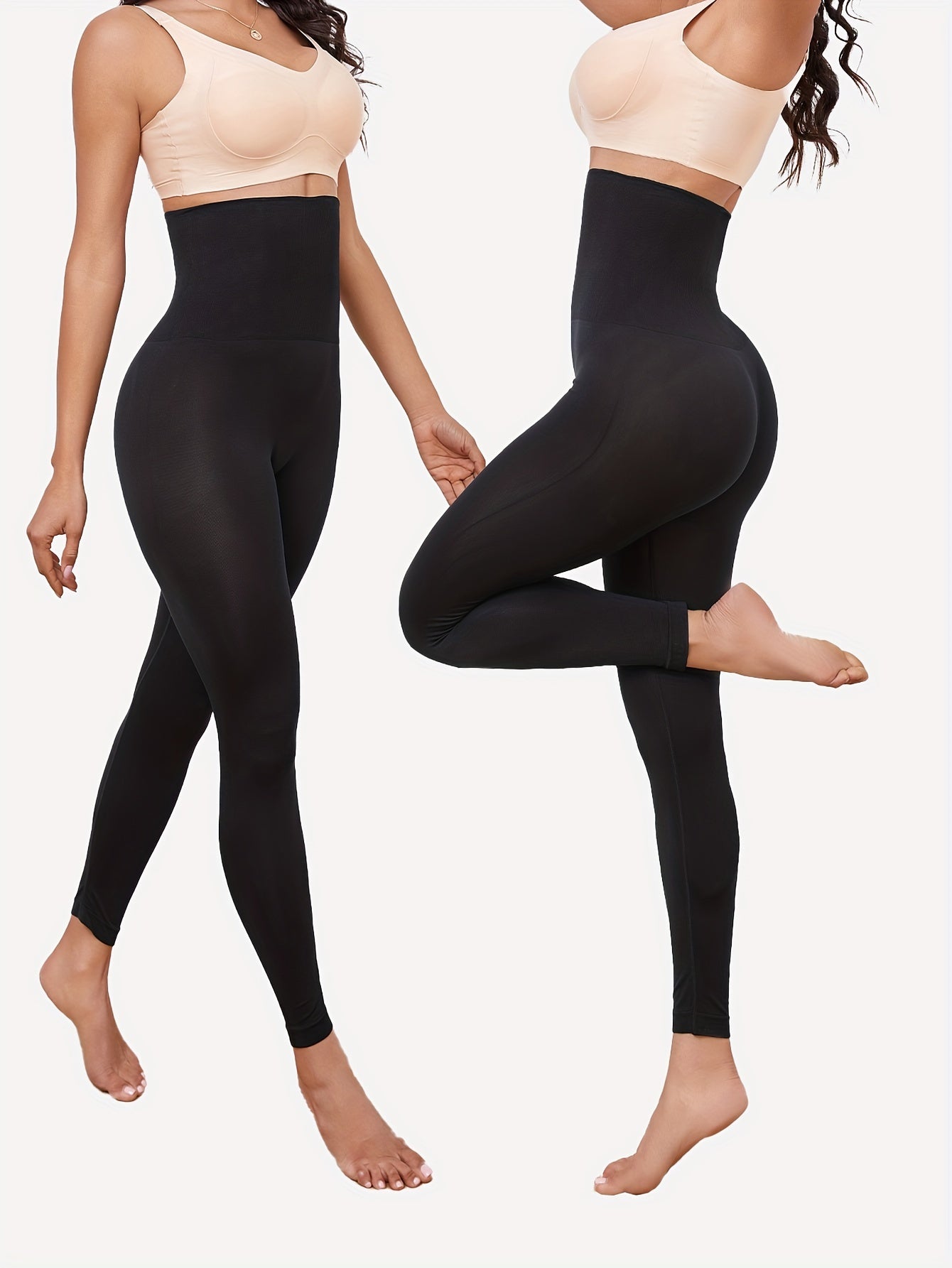 2 seamless butt lifting shaping pants with high waist tummy control for women, providing breathable comfort and shaping support.