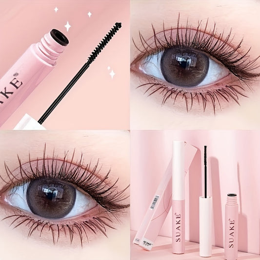 Long-lasting mascara is waterproof, sweat-proof, and made with natural fibers for lengthening, curling, and volumizing black lashes.