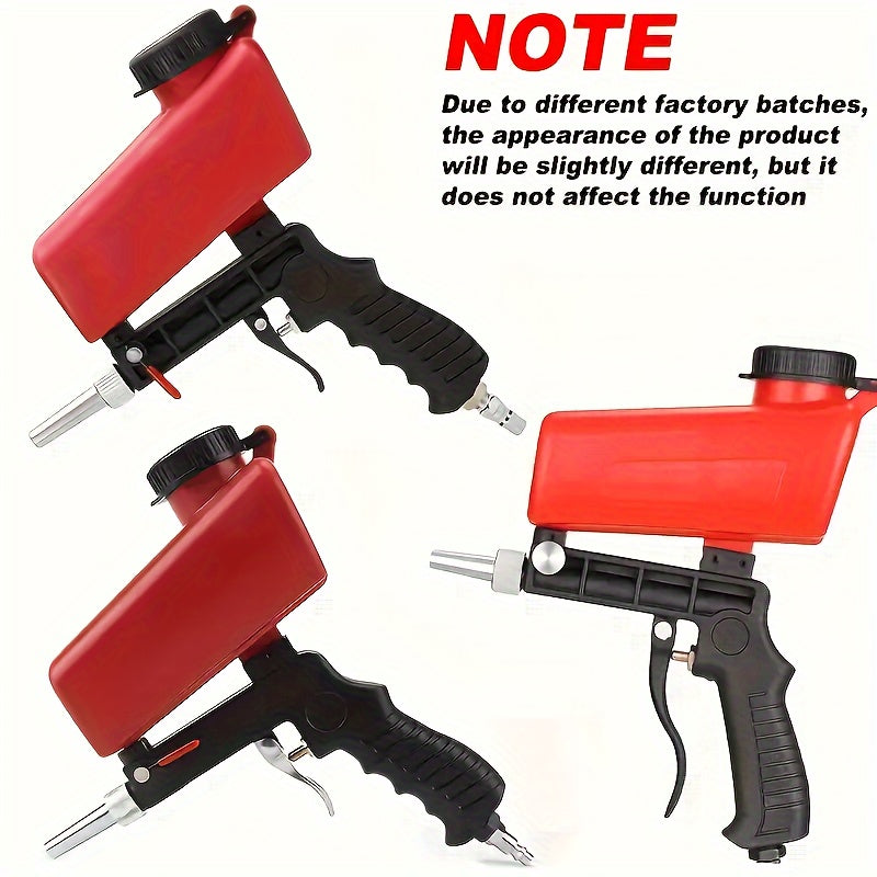 Portable 90psi Gravity-Fed Sandblasting Gun - Ideal for RVs & Accessories for Rust Removal & Detailing.