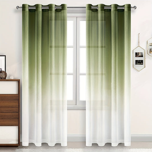 This sheer curtain with a gradient color panel is perfect for adding a touch of style to your living room, bedroom, kitchen, bathroom, or any other room in your home. Ideal for enhancing your home decor.