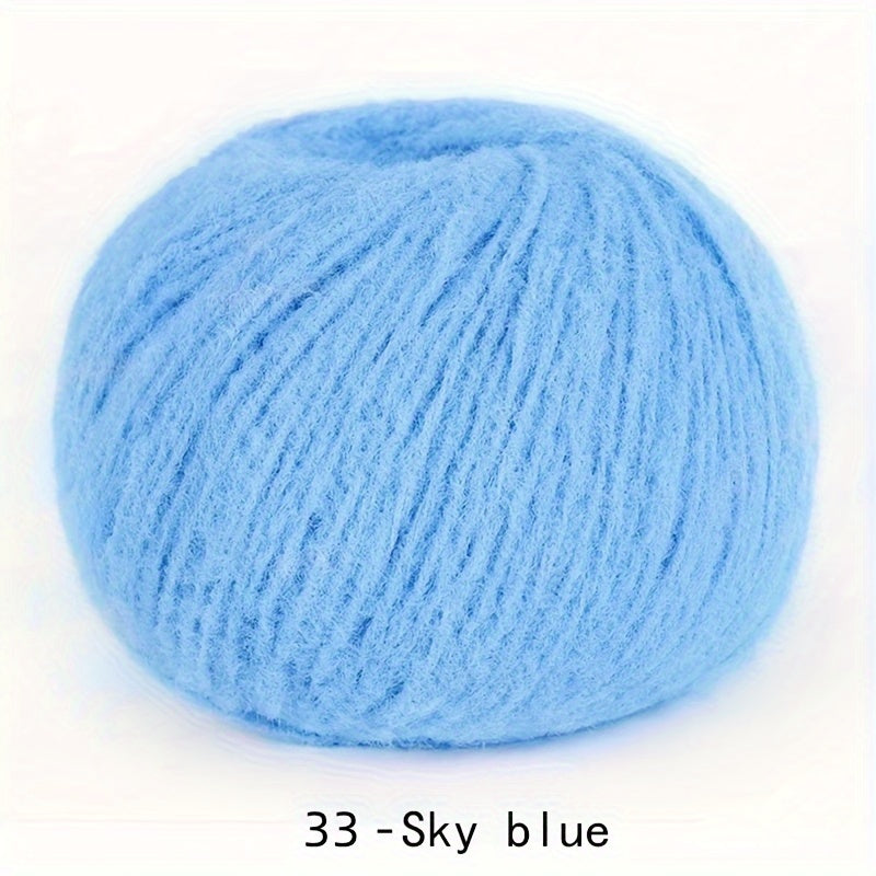 Soft velvet yarn roll made of skin-friendly nylon fiber, 40g mixed color, perfect for DIY hand-knitted plush items like dolls, scarves, blankets, hats, and small accessories.