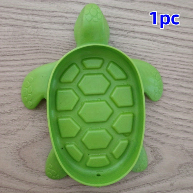 Turtle-shaped soap dish: Easy drainage, durable plastic, no lid. Perfect bathroom accessory.