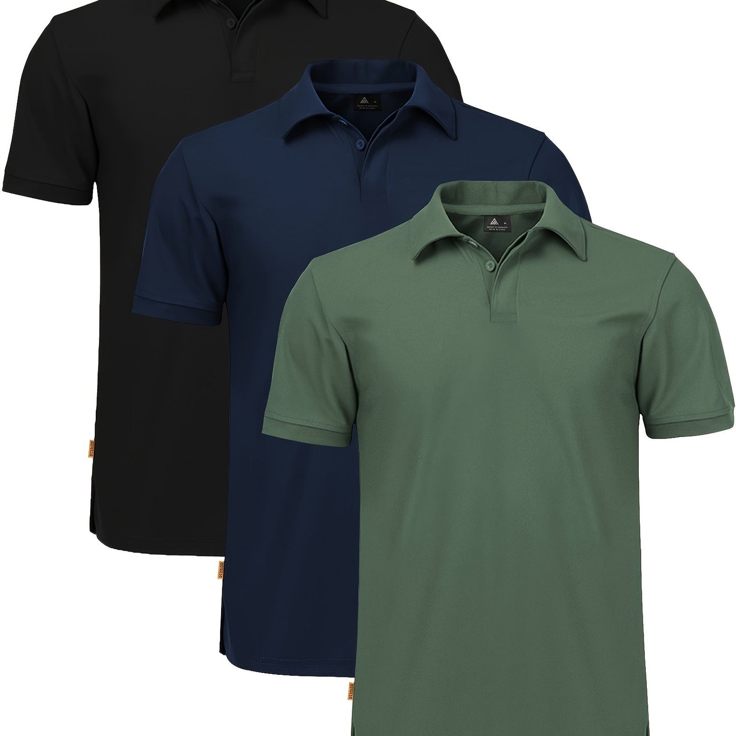 Three-piece set of men's casual sports business shirts.