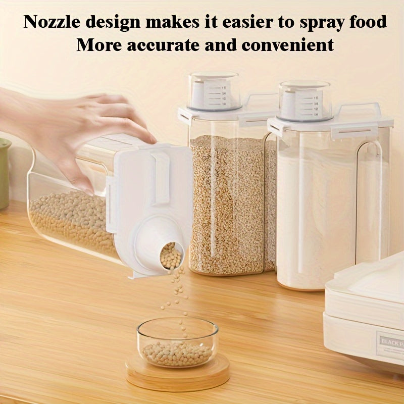 Insect-Proof and Airtight Food Storage Container - Leak-Proof, Portable Square Tank for Rice, Grains, Nuts & Flour | Must-Have Kitchen Organizer