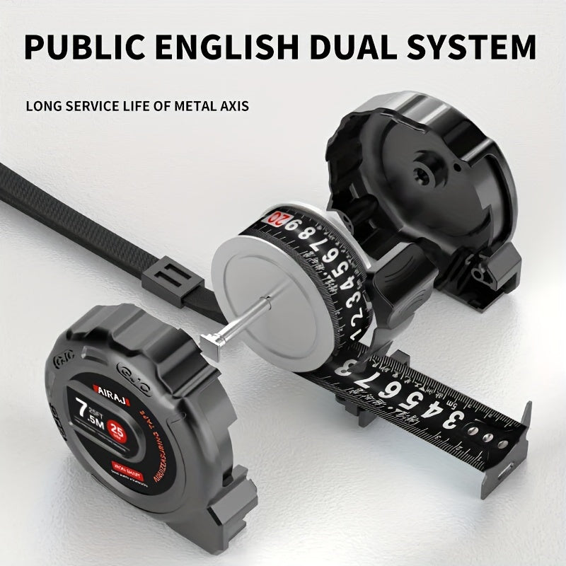 Durable AIRAJ Tape Measure with Metric And Imperial System, ideal for industrial use