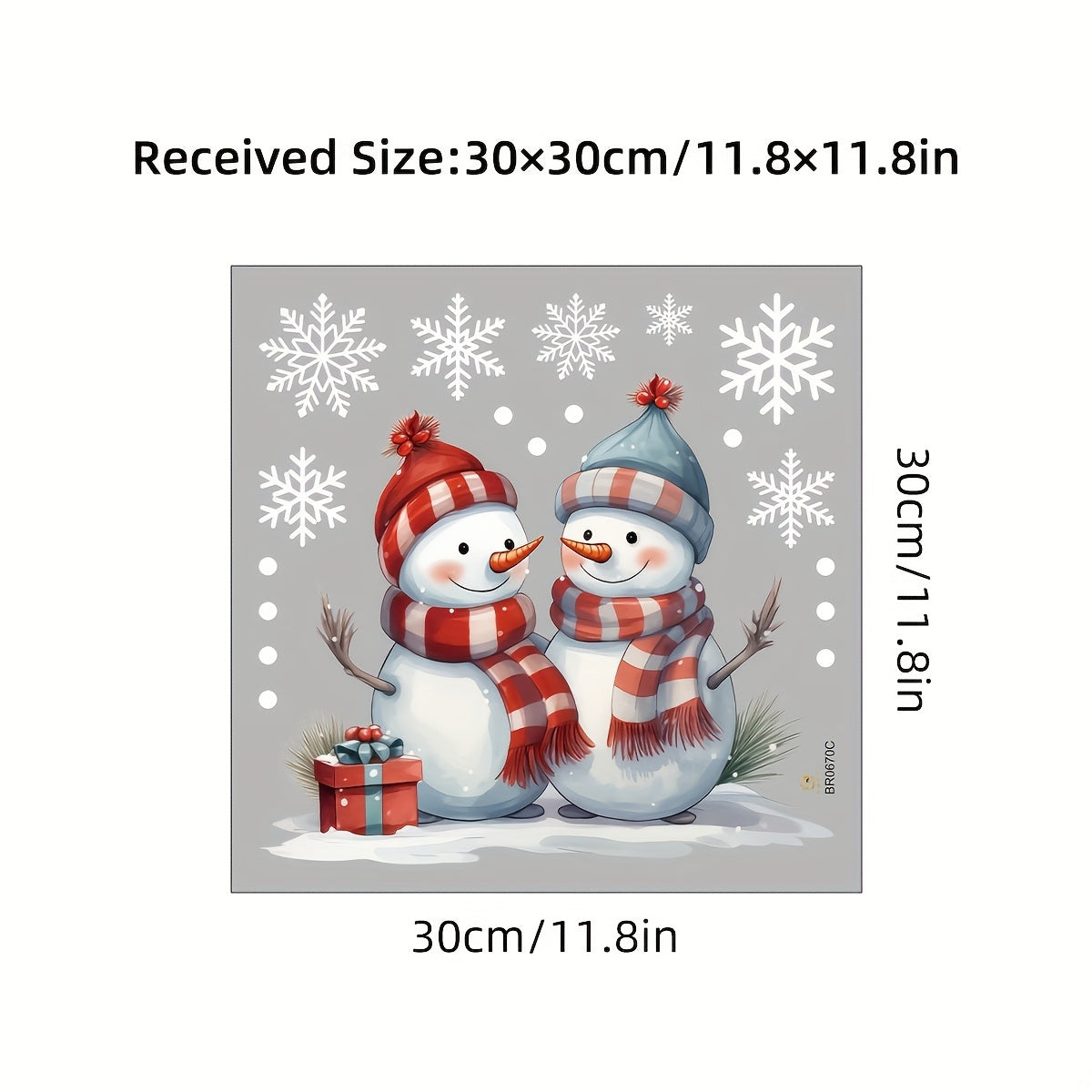 Get into the festive spirit with this set of vibrant Red Hat and Blue Hat Shiny Snowman Christmas Window Decals. Made from durable PVC material, these double-sided static cling stickers are perfect for adding a touch of holiday cheer to your home. Use