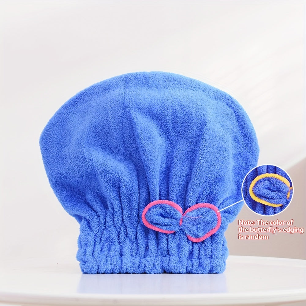 Super absorbent coral fleece hair towel wrap for women, ideal for quick drying and softness, great gift for Christmas.