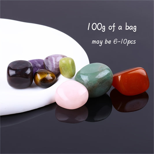 1 pack of assorted natural tumbled stones and crystals for beginners