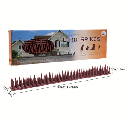 ZLYUQI Bird Spikes - Plastic fence spikes for outdoor use, physical electronic pest control. Prevents birds, squirrels, cats, raccoons, crows. No electricity or battery needed. Available in