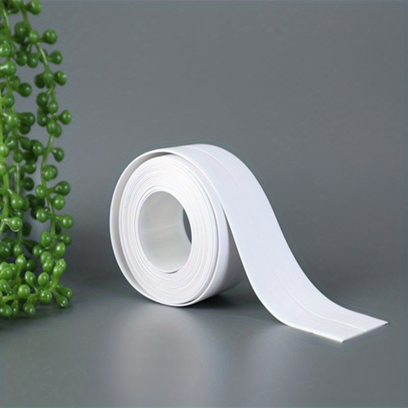 1 roll self-adhesive bathroom sealing strip for toilet, sink, and kitchen - decorative home decor.