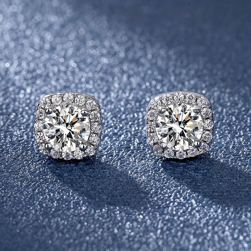 Ajoyib Moissanite Stud Quloquzuklari Yurak Dizaynida - 0.5-3ct, 925 Sterling Kumush - To'ylar va Tug'ilgan Kunlar kabi Maxsus Tadbirlar uchun Ideal - Ayollar va Erkaklar uchun Zargarlik Sovg'alari uchun Mashhur Tanlov