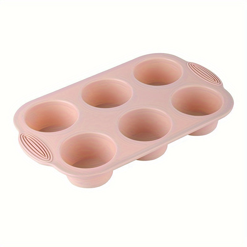 Non-stick Silicone Muffin Pan with 6/12 Cavities, Food Grade Paper Cupcake Mold, Brownie Cake Tart Bread Baking Pan. Safe for Dishwasher, BPA Free.