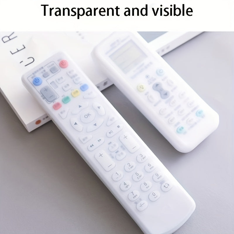 Rabbit-shaped silicone remote cover for TV & air conditioner - dustproof with glow-in-the-dark feature.