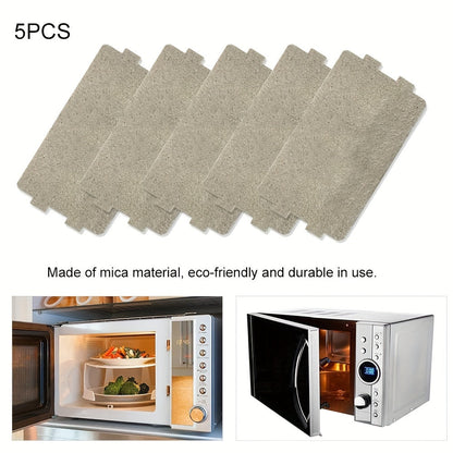 5-piece set of Microwave Oven Mica Plates for Waveguide Cover Replacement Parts, suitable for Home Kitchen Microwave Appliances that are not in direct contact with food