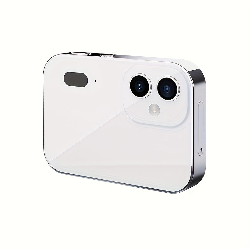 Compact 4K 64MP digital camera with autofocus, triple lens, 7.62cm touch screen, USB charging, hybrid autofocus, and rechargeable lithium battery - perfect for travel and everyday