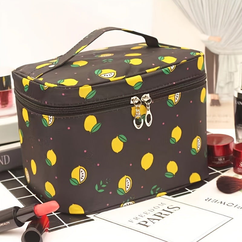 Large capacity, multifunctional, waterproof makeup bag for travel.