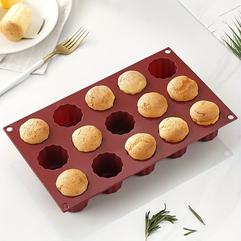 Silicone Cake Mold Set - Includes 15 Individual Cups for Baking Homemade Cupcakes in the Oven