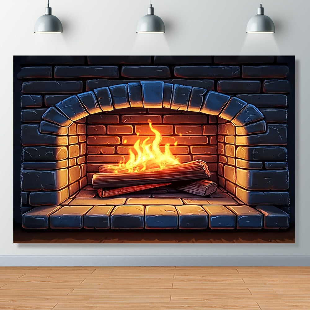 Enhance the festive atmosphere in your home with this 3D Realistic Fireplace Background Cloth! Perfect for family photos, seasonal activities, and special occasions, this beautiful setting adds charm and warmth to any gathering. Elevate your fireplace