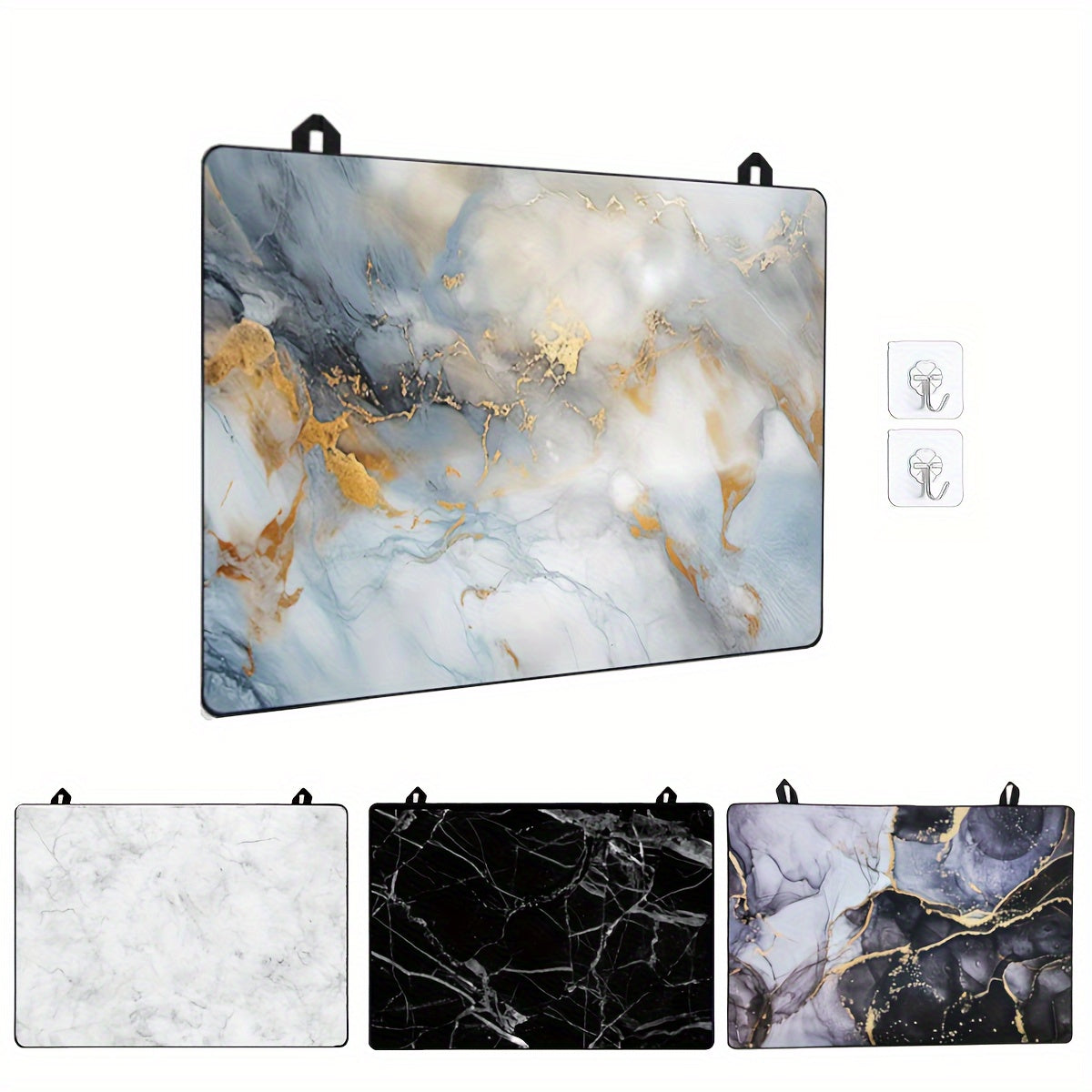 1 piece of stove top covers designed for electric stoves, featuring a stylish marble design. This rubber induction cooktop protector is foldable and heat resistant, providing protection for your glass top stove. A must-have kitchen accessory for keeping