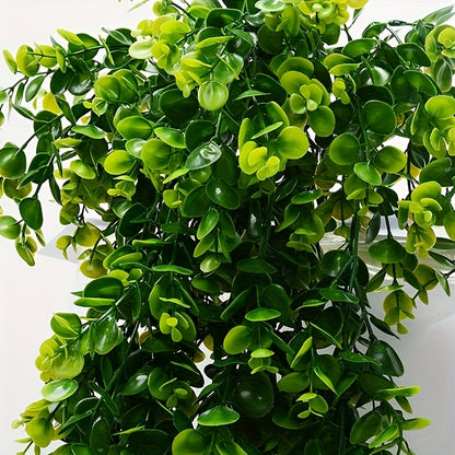 1 premium oxidation-resistant artificial eucalyptus rattan hanging plant for outdoor wall and wedding decor, featuring UV-resistant plastic.