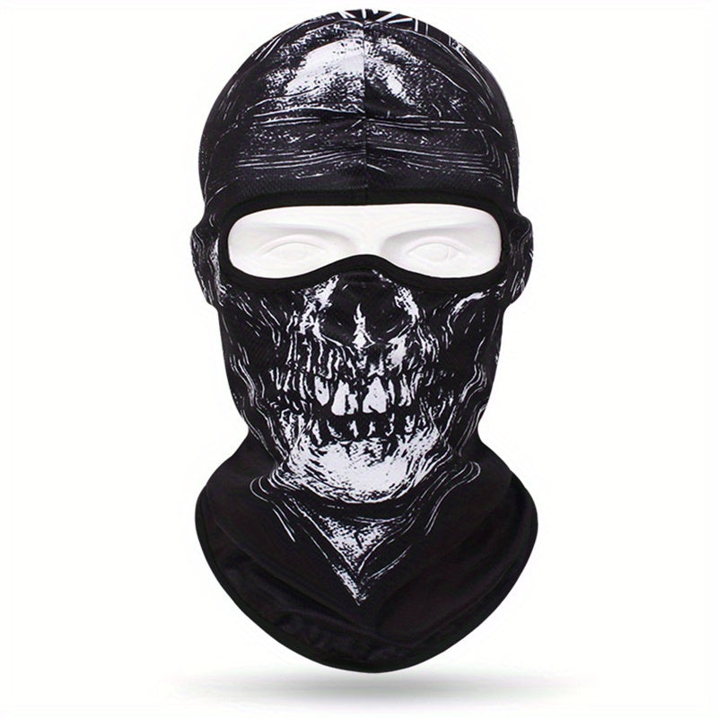 Full Face 3D Anime Skull Balaclava Ski Mask for Hip Hop Style, Suitable for both Men and Women, Perfect for Cycling, Motorcycle Riding, Skiing and Outdoor Sports