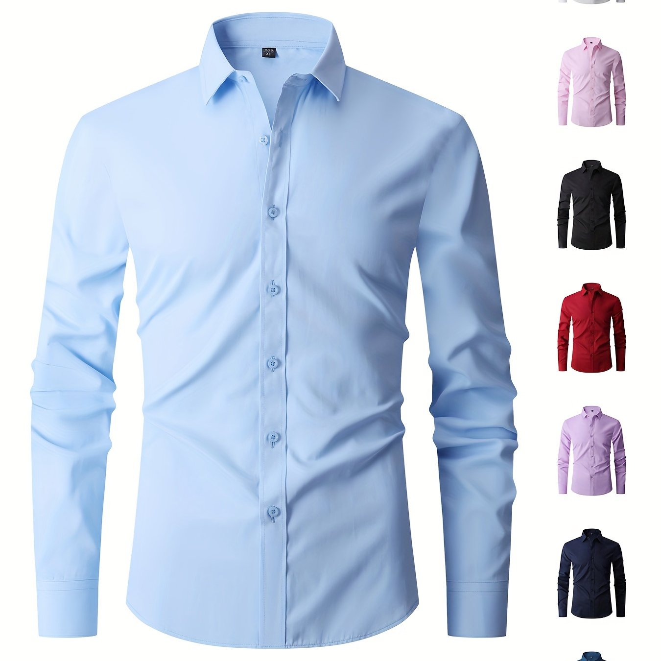 Men's formal long sleeve shirt for business occasions, classic design. Great gift idea.