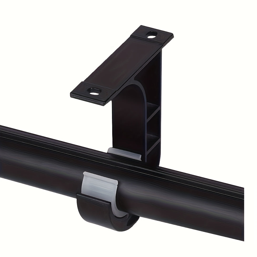 One piece, two pieces, Metal Top Curtain Rod Thickened Bracket, Curtain Rod Bracket, Shower Curtain Rod Wall-mounted Bracket, Curtain Rod Accessories, Home Decoration. Includes four screws and plastic expansion tube.